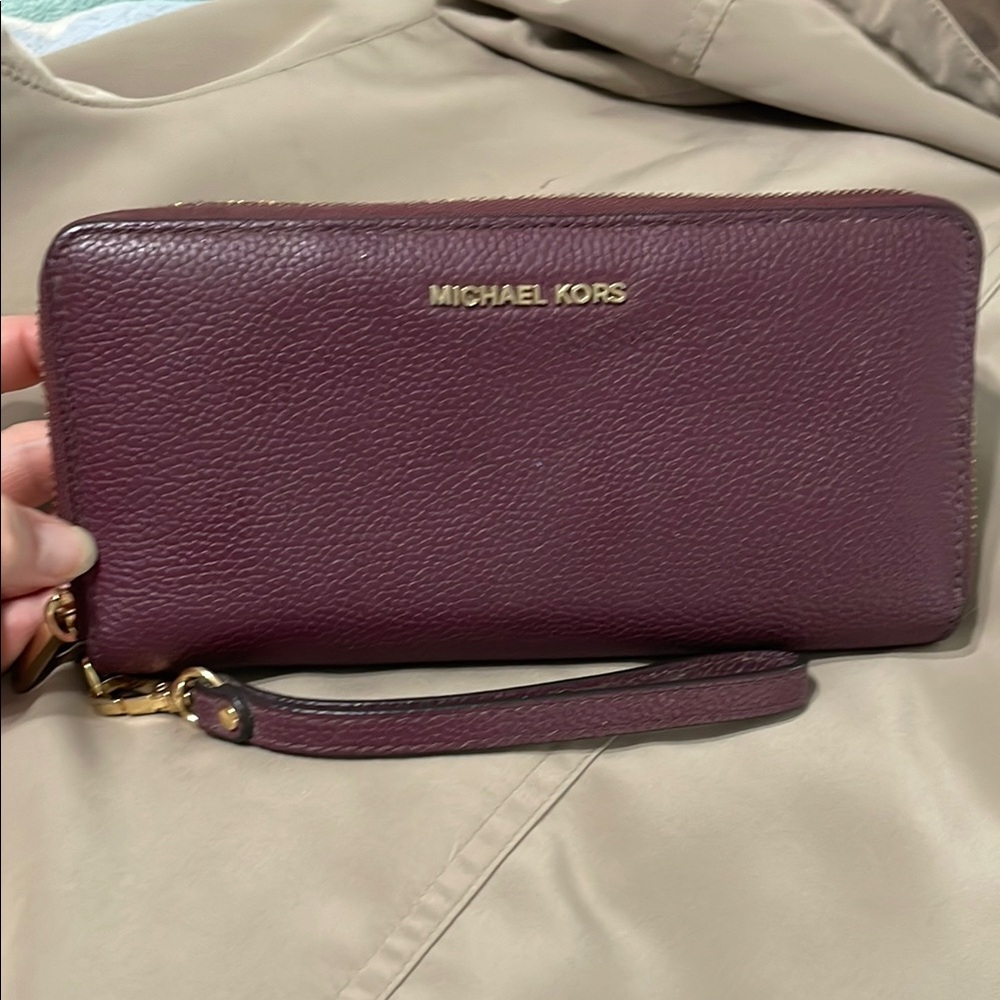 Michael Kors Plum Wristlet